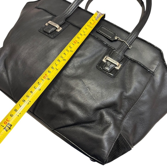 Coach Taylor F25205 Alexis Leather Carryall Satchel Tote Bag in black Leather - Picture 8 of 12